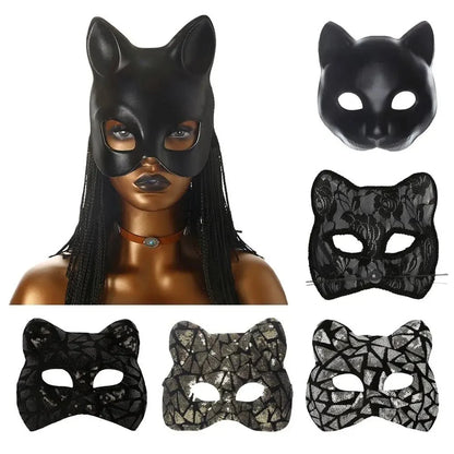Cat Girl Half Face Party Mask | EVA Masquerade and Cosplay Accessory
