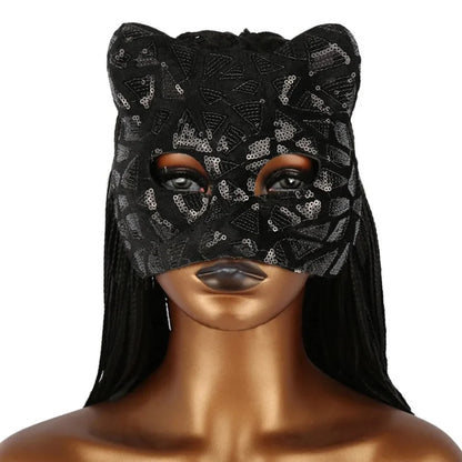 Cat Girl Half Face Party Mask | EVA Masquerade and Cosplay Accessory