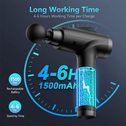 Pistolet de massage LCD pour fasciite, amincissant, relaxant les muscles du corps, du dos, massage profond des épaules, des tissus, des pieds, du cou, vibration Le K6J0
