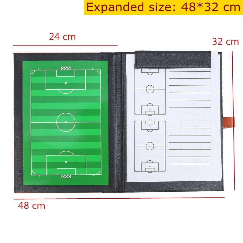 Tableau tactique de football Housse en cuir PU Tableau d'arbitre pour l'enseignement