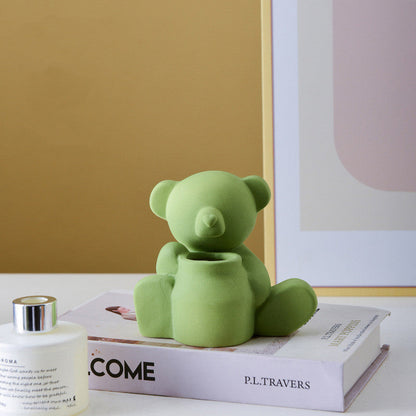Creative Ceramic Small Vase Decoration Light Luxury Violent Bear TV Cabinet Decoration
