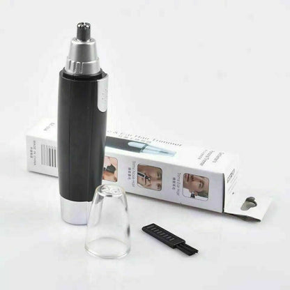 Tondeuse électrique à poils de nez et oreilles, rasoir à sourcils, tondeuse de toilettage, nettoyeur unisexe, tondeuse électrique à poils de nez portable, épilation indolore des poils d'oreille avec lumière LED pour hommes et femmes