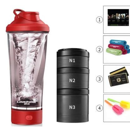 Protein Shaker Bottle – Fitness Mixing Cup (Leak-Proof  Portable