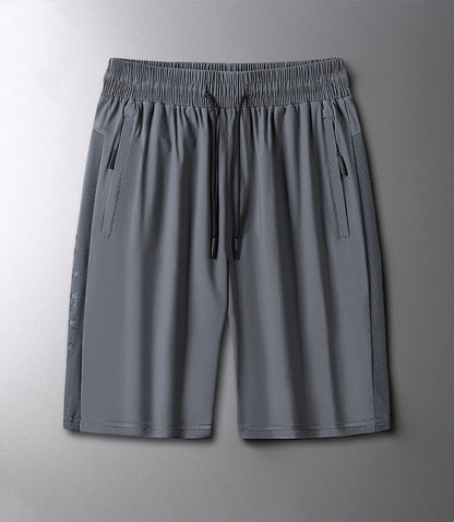 Ice Silk Shorts Men's Thin Loose Oversized Track Pants