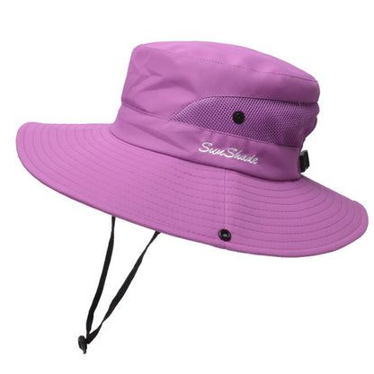 Chapeau de soleil pliable unisexe d'été Pêcheur Hommes Femmes Large bord Décontracté Extérieur Voyage Plage Protection solaire Anti-UV Chapeaux de soleil
