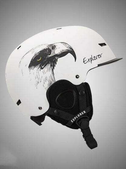 Casque de ski intégré avec lunettes de protection simples et doubles pour adultes
