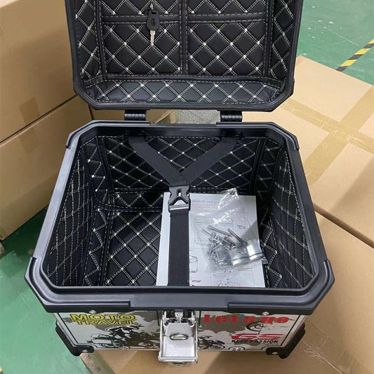 Baúl de aleación de aluminio y magnesio para patinete eléctrico de viaje