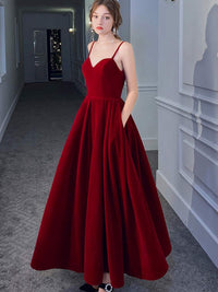 Red Suspender Dress Temperament Backless Wedding Toast Clothes