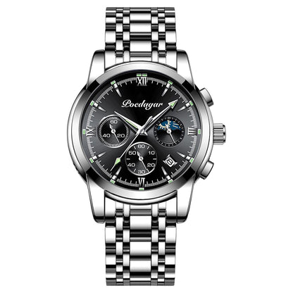 Multifunctional Men's Watch Luminous Waterproof Quartz Wrist Watch