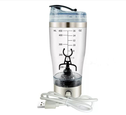 Portable Electric Protein Shaker Bottle | USB Rechargeable Mixer for Shakes, Smoothies & Coffee | BPA-Free Fitness Blender Cup