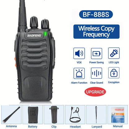 Talkies-walkies longue portée pour adultes, radios bidirectionnelles rechargeables avec oreillettes