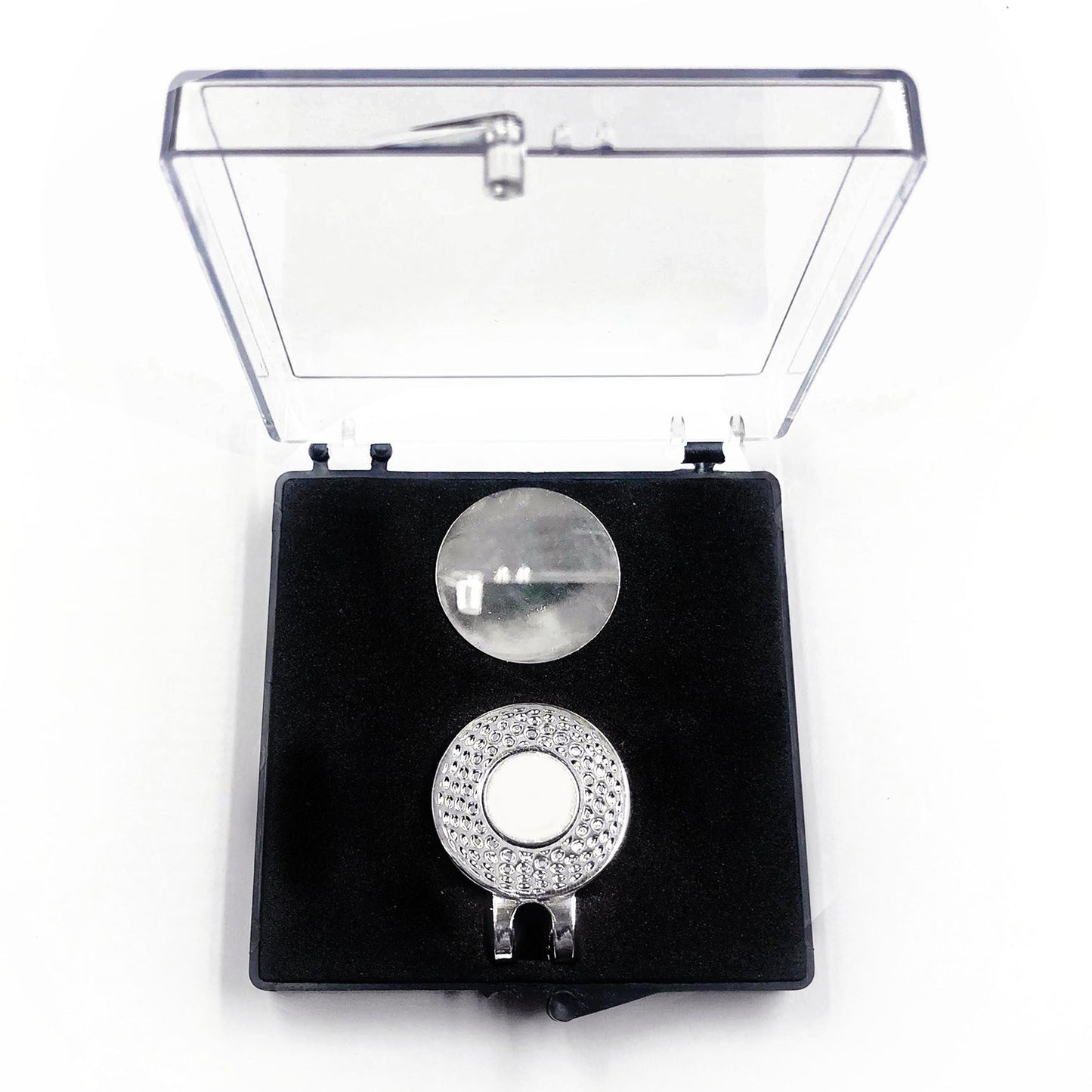 Boîte cadeau de collection pour capsules de pièces de monnaie, en acrylique transparent, avec fourchette