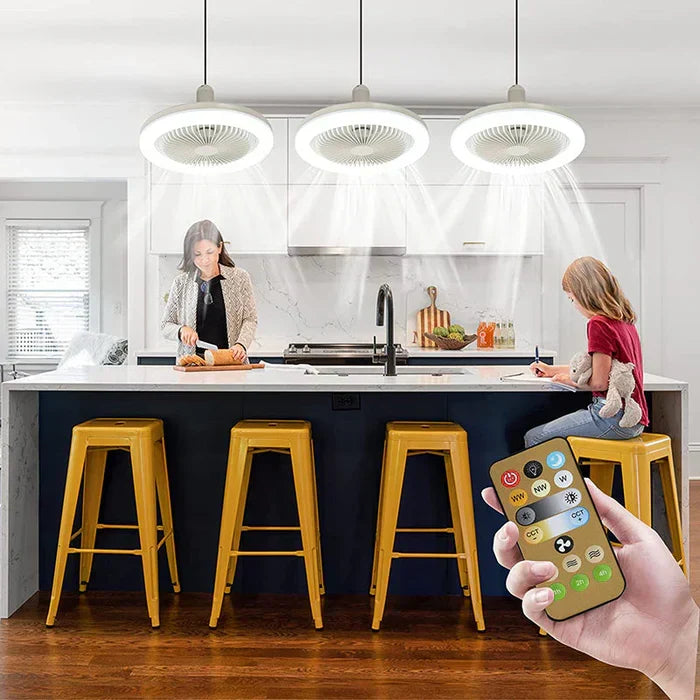 Versatile Low Profile Ceiling Fan with LED Light & Remote Control | Space-Saving Design for Enhanced Home Comfort