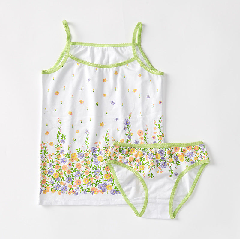 Pyjama d'été deux pièces pour enfants à bretelles