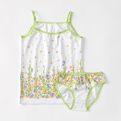 Pyjama d'été deux pièces pour enfants à bretelles