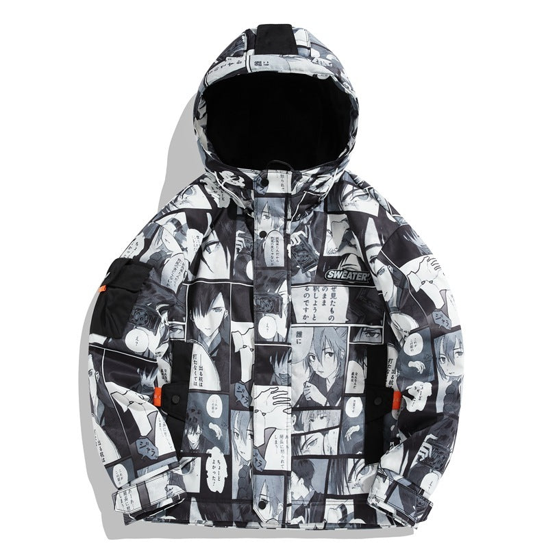 Doudoune chaude à capuche pour homme