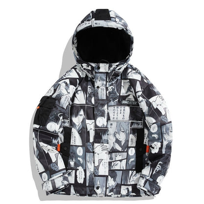 Doudoune chaude à capuche pour homme