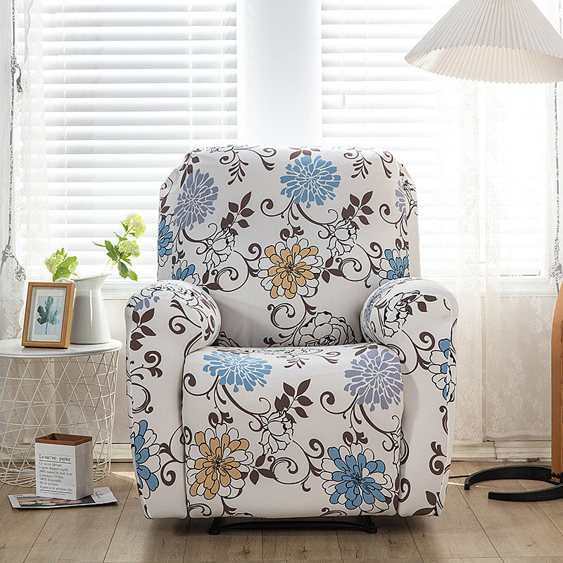 Housse de fauteuil inclinable tout compris en tissu imprimé extensible, 1 place