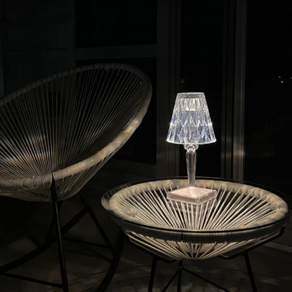 Crystal Table Lamp Luxury Bedside Nightstand Glam Lighting Decor