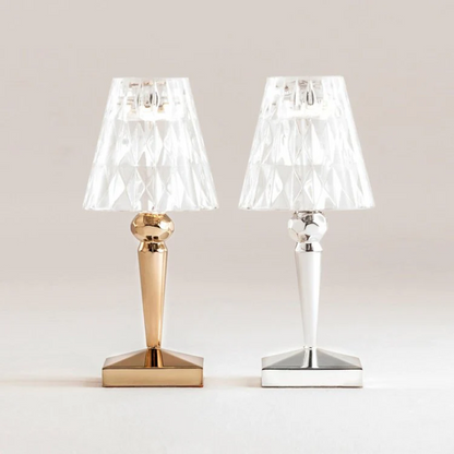 Crystal Table Lamp Luxury Bedside Nightstand Glam Lighting Decor