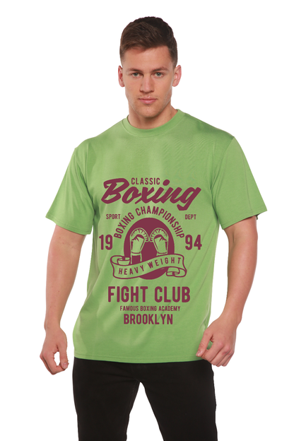 Camiseta Gráfica Clásica de Boxeo para Hombre de Manga Corta de Viscosa de Bambú/Algodón Orgánico