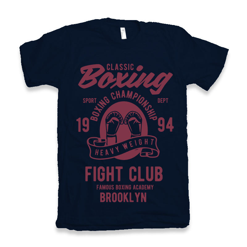 Camiseta Gráfica Clásica de Boxeo para Hombre de Manga Corta de Viscosa de Bambú/Algodón Orgánico