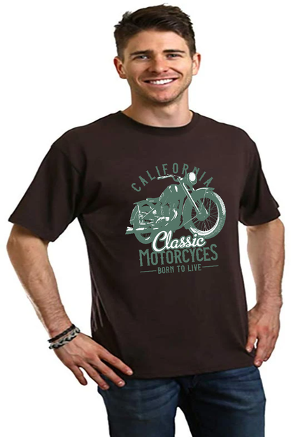 T-shirt graphique classique à manches courtes en viscose de bambou et coton biologique pour homme