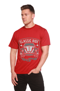 Camiseta gráfica de manga corta de bambú/viscosa y algodón orgánico "Classic Ride" para hombre