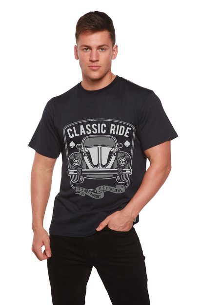 Camiseta gráfica de manga corta de bambú/viscosa y algodón orgánico "Classic Ride" para hombre