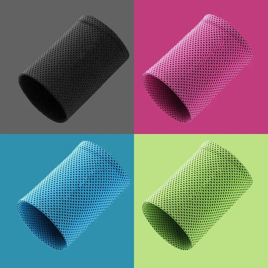 Cold-Sensing Sports Wristbands – Ice Silk Cooling Sweatbands