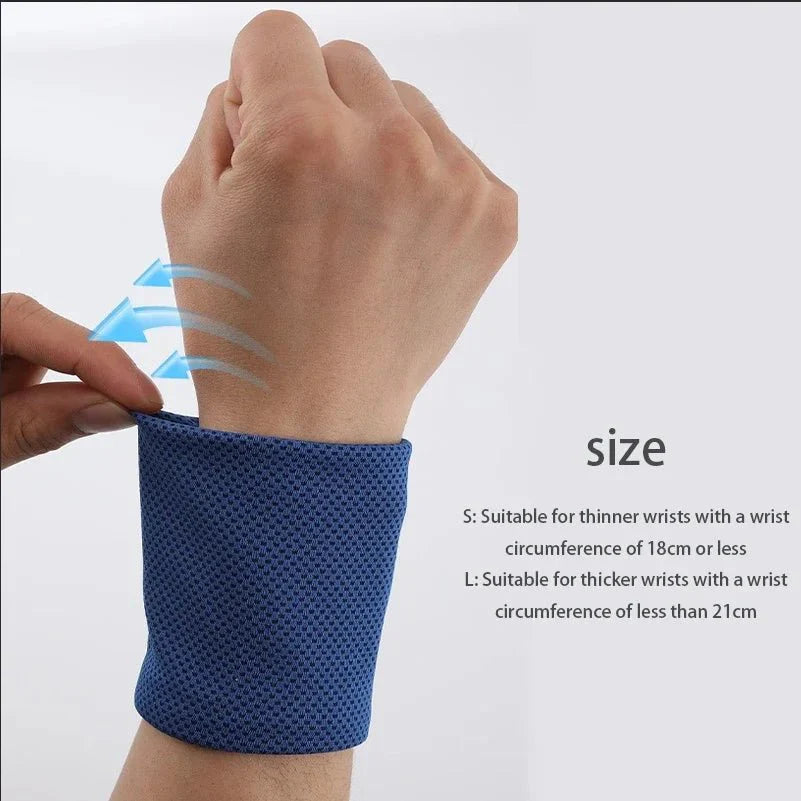 Cold-Sensing Sports Wristbands – Ice Silk Cooling Sweatbands