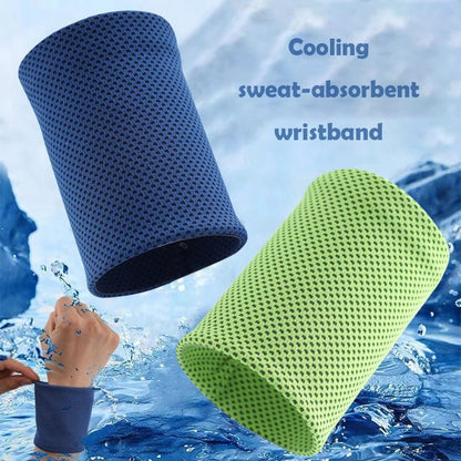 Cold-Sensing Sports Wristbands – Ice Silk Cooling Sweatbands