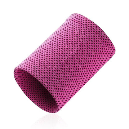 Cold-Sensing Sports Wristbands – Ice Silk Cooling Sweatbands