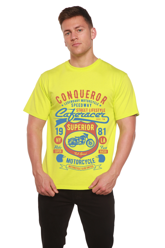 T-shirt à manches courtes graphique en bambou/viscose et coton biologique pour homme Conqueror Speedway