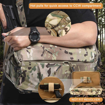 Votagoo Outdoor 13L Tactical Sling Bag 500D Nylon Military Shoulder Pouches