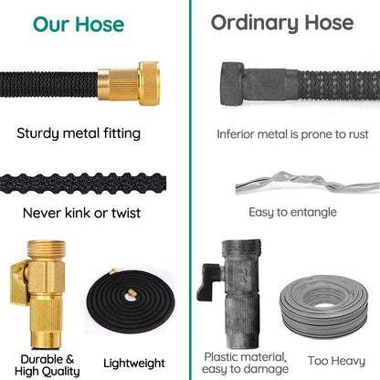 Expandable Garden Hose Flexible Water Hose with 8 Spray Nozzle Lightweight