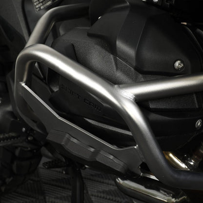LOBOO Crash Bar for BMW R1300GS – 304 Stainless Steel Upper Protection Bar with Auxiliary Light Mount, Silver or Black Finish