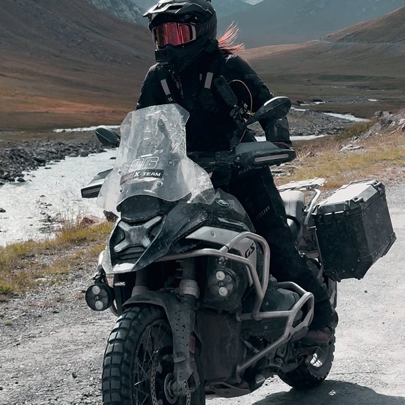LOBOO Crash Bar for BMW R1300GS – 304 Stainless Steel Upper Protection Bar with Auxiliary Light Mount, Silver or Black Finish