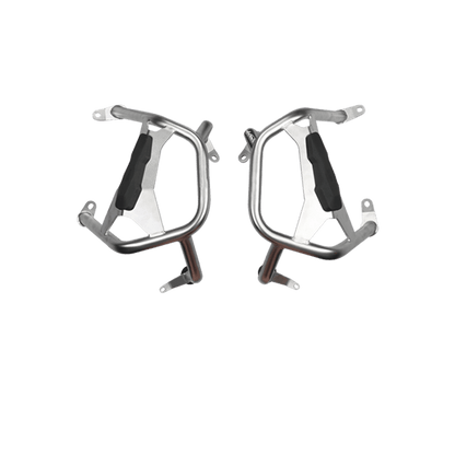 LOBOO Crash Bar for BMW R1300GS – 304 Stainless Steel Upper Protection Bar with Auxiliary Light Mount, Silver or Black Finish