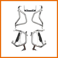 LOBOO Crash Bar for BMW R1300GS – 304 Stainless Steel Upper Protection Bar with Auxiliary Light Mount, Silver or Black Finish