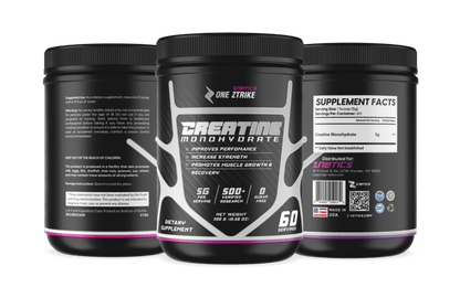 Creatine Monohydrate Ultramicronized | 5g Per Serving, 60 Servings | ONE ZTRIKE by ZNETICS