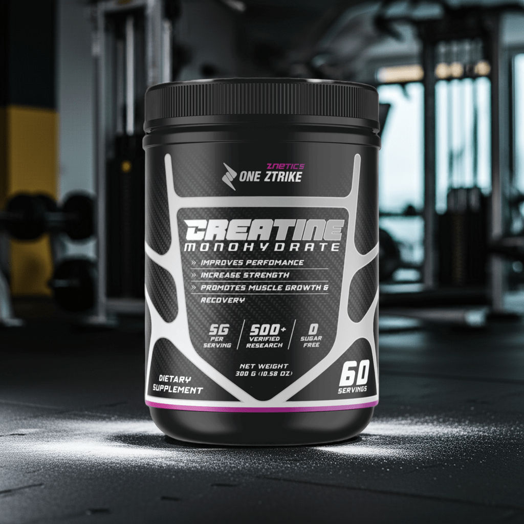 Creatine Monohydrate Ultramicronized | 5g Per Serving, 60 Servings | ONE ZTRIKE by ZNETICS