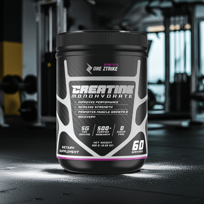 Creatine Monohydrate Ultramicronized | 5g Per Serving, 60 Servings | ONE ZTRIKE by ZNETICS