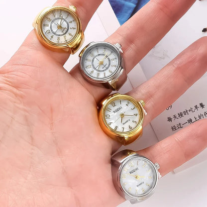 Creative Quartz Watch Ring | Unisex Finger Timepiece Jewelry