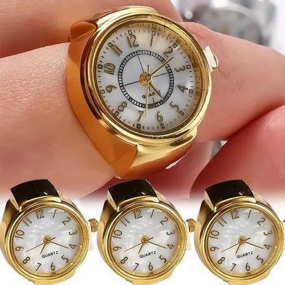Creative Quartz Watch Ring | Unisex Finger Timepiece Jewelry