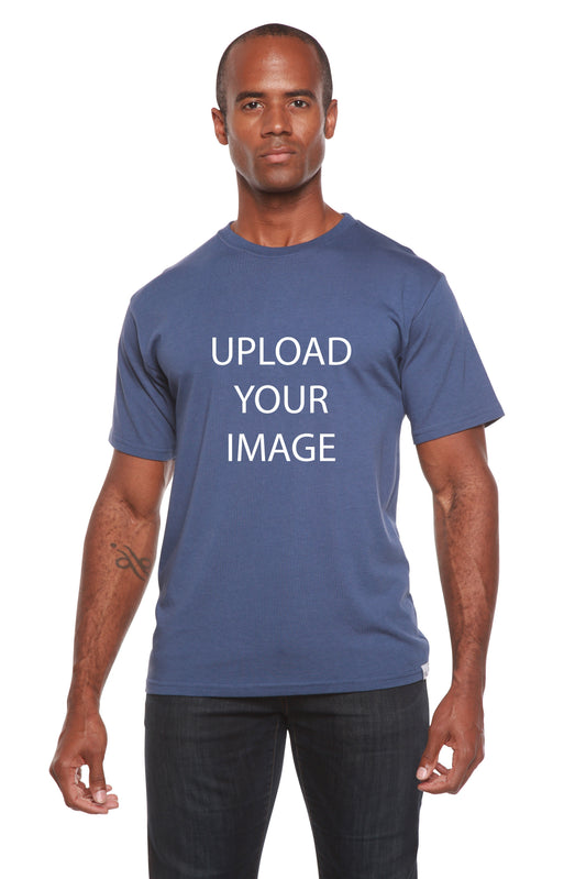 Camiseta de manga corta de viscosa de bambú y algodón orgánico personalizada para hombre