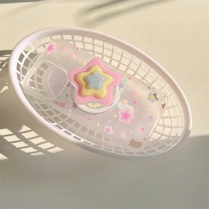 Cute 3D Star-Shaped Magnetic Griptok – Foldable Phone Ring Holder & Kickstand