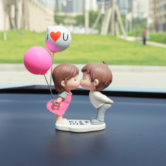 Bonitos adornos de tablero de coche para parejas | Figuritas románticas de resina para decoración de coche y hogar