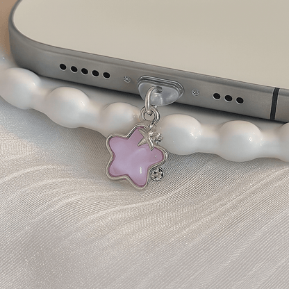 Cute Diamond Star Phone Dust Plug – Decorative Pendant