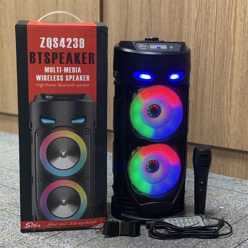 Canon Portable Coloré à Double Corne Avec Système Audio Bluetooth Haute Puissance